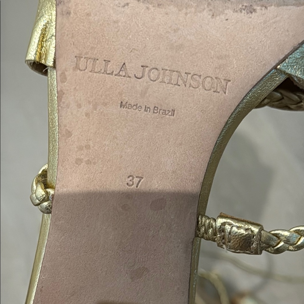 Ulla Johnson Gold Braided Sandals sz 7 - Picture 8 of 8